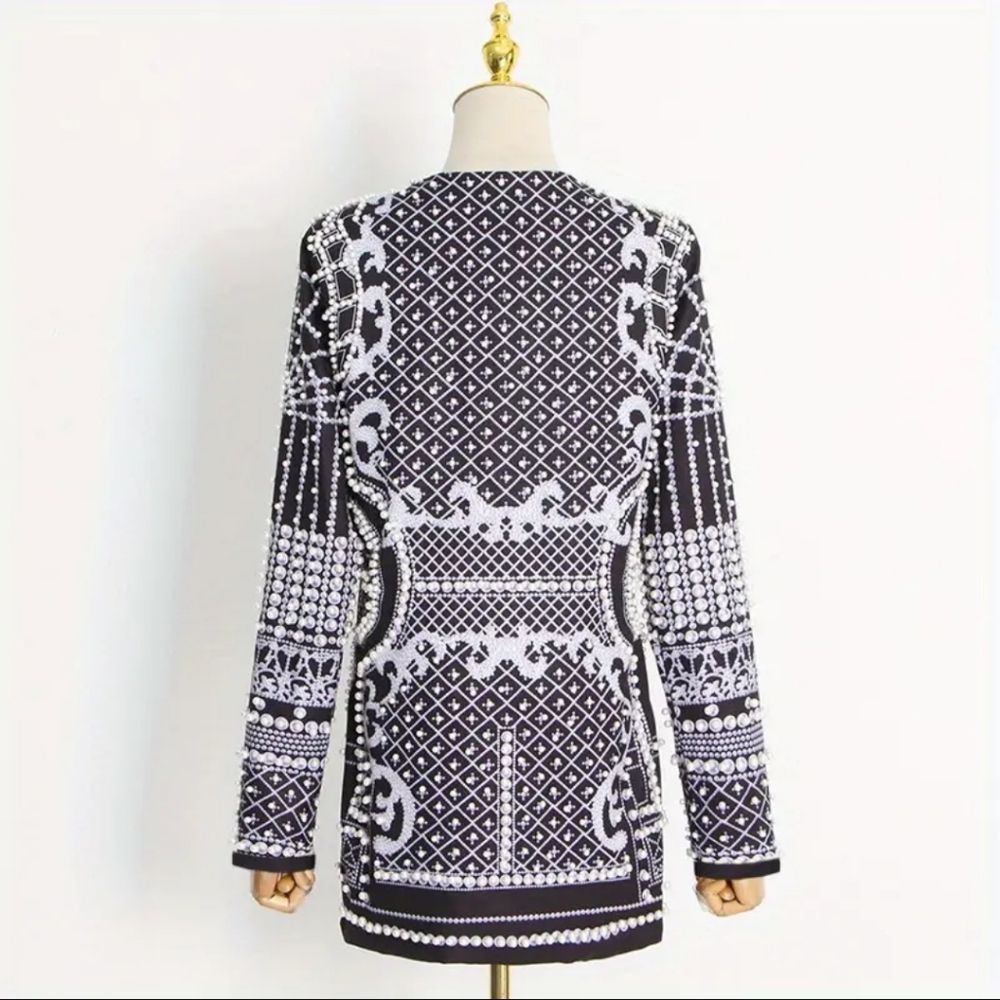 Women's Luxury Blazer Jacket - Elegant Long Sleeve Formal & casual coat - Picture 4 of 4